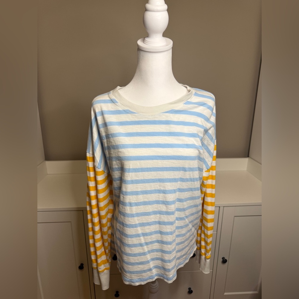 J.Crew Striped Long Sleeve Slouch Shirt